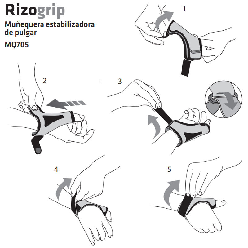 MQ705 pulgar como colocar